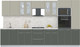 Миниатюра изображения товара Кухонный гарнитур Интерлиния Мила Пластик 3.6 (латте/шторм/опал светлый)