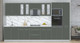 Миниатюра изображения товара Кухонный гарнитур Интерлиния Мила Пластик 3.6 (шторм/шторм/белый гранит)