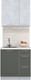 Миниатюра изображения товара Кухонный гарнитур Интерлиния Мила Пластик 0.8 А (оксид светлый/шторм/травертин серый)