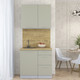 Миниатюра изображения товара Кухонный гарнитур Интерлиния Мила Пластик 0.9 А (латте/латте/дуб бунратти)