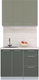 Миниатюра изображения товара Кухонный гарнитур Интерлиния Мила Пластик 1.0 А (кварцевый/шторм/травертин серый)