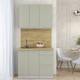 Миниатюра изображения товара Кухонный гарнитур Интерлиния Мила Пластик 1.0 А (латте/латте/дуб бунратти)