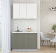 Миниатюра изображения товара Кухонный гарнитур Интерлиния Мила Пластик 1.1 А (зефирный/кварцевый/опал светлый)