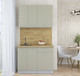 Миниатюра изображения товара Кухонный гарнитур Интерлиния Мила Пластик 1.1 А (латте/латте/дуб бунратти)