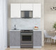 Миниатюра изображения товара Кухонный гарнитур Интерлиния Мила Пластик 1.5 А (зефирный/оксид темный/серый каспий)