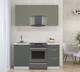 Миниатюра изображения товара Кухонный гарнитур Интерлиния Мила Пластик 1.5 А (кварцевый/шторм/травертин серый)