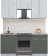 Миниатюра изображения товара Кухонный гарнитур Интерлиния Мила Пластик 1.8 А (оксид светлый/шторм/травертин серый)