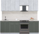 Миниатюра изображения товара Кухонный гарнитур Интерлиния Мила Пластик 2.4 А (оксид светлый/шторм/травертин серый)