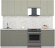 Миниатюра изображения товара Кухонный гарнитур Интерлиния Мила Пластик 2.4 А (латте/кварцевый/опал светлый)