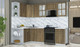 Миниатюра изображения товара Кухонный гарнитур Интерлиния Мила Шато 1.5x2.5 LV (дуб вотан/дуб вотан/белый гранит)