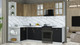 Миниатюра изображения товара Кухонный гарнитур Интерлиния Мила Шато 1.5x2.6 LV (дуб вотан/черный/белый гранит)