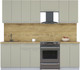 Миниатюра изображения товара Кухонный гарнитур Интерлиния Мила Пластик 2.4 А (латте/латте/дуб бунратти)