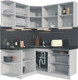 Миниатюра изображения товара Кухонный гарнитур Интерлиния Мила Матте 1.5x1.7 А (керамика/керамика/опал светлый)