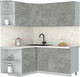 Миниатюра изображения товара Кухонный гарнитур Интерлиния Мила Матте 1.5x1.8 А (керамика/керамика/опал светлый)