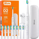 Миниатюра изображения товара Ультразвуковая зубная щетка Bitvae BV D2 Daily Toothbrush+8 насадок+чехол+крышка+щеткодержатель (белый)