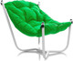 Миниатюра изображения товара Комплект кресел садовых M-Group Чил / 29360104 (2шт, белый/зеленая подушка)