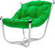 Миниатюра изображения товара Комплект кресел садовых M-Group Чил / 29360104 (2шт, белый/зеленая подушка)