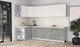 Миниатюра изображения товара Кухонный гарнитур Интерлиния Мила Матте 1.5x2.9 А (белый/керамика/опал светлый)