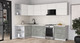 Миниатюра изображения товара Кухонный гарнитур Интерлиния Мила Матте 1.5x3.0 Б (белый/керамика/опал светлый)