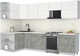 Миниатюра изображения товара Кухонный гарнитур Интерлиния Мила Матте 1.5x3.1 Б (белый/керамика/опал светлый)