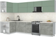 Миниатюра изображения товара Кухонный гарнитур Интерлиния Мила Матте 1.5x3.3 Б (мята/керамика/опал светлый)