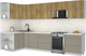 Миниатюра изображения товара Кухонный гарнитур Интерлиния Мила Матте 1.5x3.4 Б (дуб вотан/луна/опал светлый)