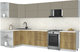 Миниатюра изображения товара Кухонный гарнитур Интерлиния Мила Матте 1.5x3.4 Б (луна/дуб вотан/опал светлый)