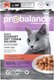Миниатюра изображения товара Влажный корм для кошек ProBalance Gourmet Diet с тунцом и лососем в соусе (85г)