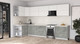 Миниатюра изображения товара Кухонный гарнитур Интерлиния Мила Матте 1.5x3.6 Б (белый/керамика/опал светлый)