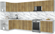 Миниатюра изображения товара Кухонный гарнитур Интерлиния Мила Матте 1.5x3.6 Б (дуб вотан/дуб вотан/белый гранит)