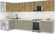 Миниатюра изображения товара Кухонный гарнитур Интерлиния Мила Матте 1.5x3.6 Б (дуб вотан/луна/опал светлый)