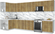 Миниатюра изображения товара Кухонный гарнитур Интерлиния Мила Матте 1.5x3.7 Б (дуб вотан/дуб вотан/белый гранит)
