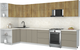 Миниатюра изображения товара Кухонный гарнитур Интерлиния Мила Матте 1.5x3.7 Б (дуб вотан/луна/опал светлый)