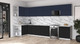 Миниатюра изображения товара Кухонный гарнитур Интерлиния Мила Матте 1.5x3.8 Б (индиго/черный/белый гранит)
