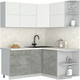 Миниатюра изображения товара Кухонный гарнитур Интерлиния Мила Матте 1.5x1.7 А PR (белый/керамика/опал светлый)