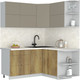 Миниатюра изображения товара Кухонный гарнитур Интерлиния Мила Матте 1.5x1.7 А PR (луна/дуб вотан/опал светлый)