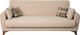 Миниатюра изображения товара Диван Олмеко Эдвин М 3-х местный 2 подушки (велюр, прага капучино)