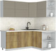 Миниатюра изображения товара Кухонный гарнитур Интерлиния Мила Матте 1.5x2.0 А PR (луна/дуб вотан/опал светлый)