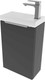 Миниатюра изображения товара Тумба с умывальником ЗОВ Монови Слим 40 / S40LG0LG-OL9268 (антрацит)