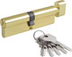 Миниатюра изображения товара Цилиндровый механизм замка Нора-М STD Z ЛВ-120 60-60 (золотистый, хедер)