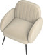 Миниатюра изображения товара Кресло мягкое Олмеко Флеминг S (велюр, тенерифе крем)