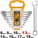 Миниатюра изображения товара Набор ключей INGCO HKSPA1088-I