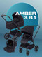 Миниатюра изображения товара Детская универсальная коляска MOWbaby Amber 3 в 1 / MB068 (черный)