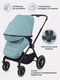 Миниатюра изображения товара Детская универсальная коляска MOWbaby Amber 3 в 1 / MB068 (мятный)