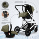 Миниатюра изображения товара Детская универсальная коляска Sweet Baby Amare 3в1 (оливковый)
