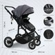 Миниатюра изображения товара Детская универсальная коляска Sweet Baby Amare GL 2в1 (серый)