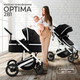 Миниатюра изображения товара Детская универсальная коляска Sweet Baby Optima 2в1 (черный)