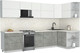 Миниатюра изображения товара Кухонный гарнитур Интерлиния Мила Матте 1.5x3.3 Б PR (белый/керамика/опал светлый)