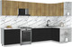 Миниатюра изображения товара Кухонный гарнитур Интерлиния Мила Матте 1.5x3.3 Б PR (дуб вотан/черный/белый гранит)