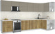 Миниатюра изображения товара Кухонный гарнитур Интерлиния Мила Матте 1.5x3.7 Б PR (луна/дуб вотан/опал светлый)